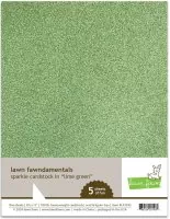 Lawn Fawn Sparkle Cardstock - Spring Pack - Lime Green - 8,5"x11