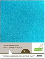 Lawn Fawn Sparkle Cardstock - Spring Pack - Sky Blue - 8,5"x11