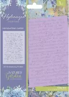 Hydrangea - 2D Embossing Folder - Handwritten Letter - Crafters Companion