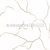 Kintsugi-Struktur Gold Alexandra Renke Scrapbookingpapier