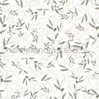 Aquarellblumen Olivenhain gestreut - Alexandra Renke - Designpapier - 12"x12"