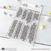 Inside Holiday Messages - Clear Stamps - Mama Elephant