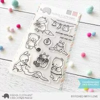 Stitched with Love - Clear Stamps - Mama Elephant
