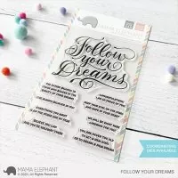 Follow Your Dreams Clear Stamps Stempel Mama Elephant