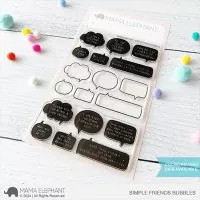 Simple Friends Bubbles - Clear Stamps - Mama Elephant