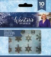 Winter's Sparkle Snowflake Metal Charms Crafters Companion