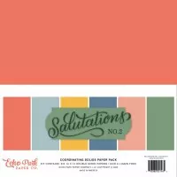 Salutations No.2 - Coordinating Solids Set - 12"x12" - Echo Park