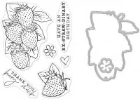 Hero Florals - Strawberries - Clear Stamps + Die Combo - Hero Arts