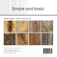 Simple and Basic Wood, wood, wood 6x6 inch Paper Pack