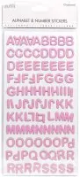 Alphabet & Number Stickers - Chipboard Pink - Simply Creative/Trimcraft