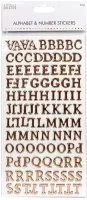 Alphabet & Number Stickers - Foil Copper - Simply Creative/Trimcraft