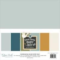 Echo Park Special Delivery Baby Boy 12x12 inch coordinating solids