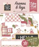 Special Delivery Baby Girl Frames & Tags Die Cut Embellishment Echo Park Paper Co