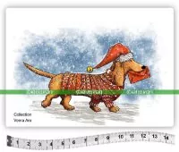 Christmas Dog Katzelkraft Gummistempel