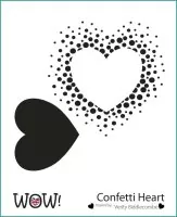 WOW Confetti Heart schablone by Verity Biddlecombe