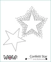Confetti Star - Schablone - WOW