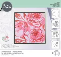 Painted Peonies - Layered Stencils - Sizzix