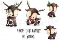 Reindeer Family - Rubber Stamps - Stamping Bella