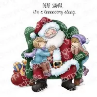 Tiny Townies On Santa's Lap - Rubber Stamps - Stamping Bella