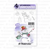 WC Snowman Set - Ai Watercolor Stempel