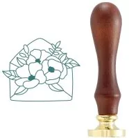 Wax Seal Stamp - Sending Flowers - Siegelstempel - Spellbinders