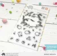 Birdie Wreath - Clear Stamps - Mama Elephant
