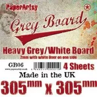 Grey/White Board - PaperArtsy - 12"x12"