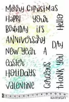 Holiday Quotes - Rubber Stamp - Katzelkraft