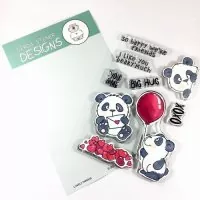 Lovely Pandas - Stempel - Gerda Steiner Designs