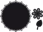 Kreis + Blumenstickerei - Craftables - Stanzen