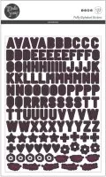 Black - Puffy Alphabet Stickers - ModaScrap