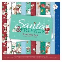 Docrafts - Santa and Friends - 6"x 6" - Paper Pack