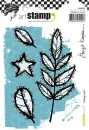 sa60332 carabelle studio cling stamp a6 falling leafs