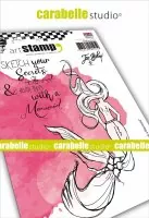 Sketch a Mermaid - Cling Stamps - Carabelle Studio