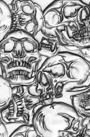 Tim Holtz 3-D Embossing Folder - Skulls - Sizzix