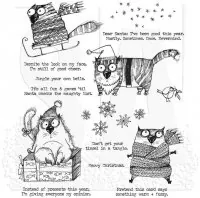 Snarky Cat Christmas - Rubber Stamps - Tim Holtz - Stampers Anonymous