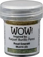 wow Royal Emerald embossing powder Raquel Burillo Perez
